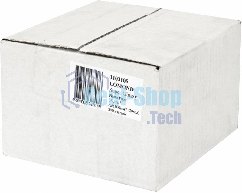 Фотобумага Lomond 1103105 10x15/260г/м2/500л./ярко-белый высокоглянцевое для струйной печати