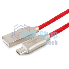 Кабель USB2.0 Cablexpert CC-P-mUSB02R-1M, AM/microB, серия Platinum, длина 1м, красный, блистер