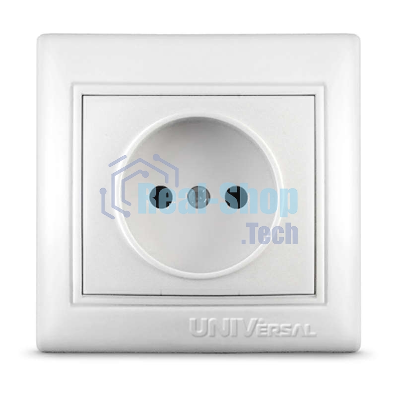 Розетка 1-м СП Севиль 16А IP20 бел. Universal С0022