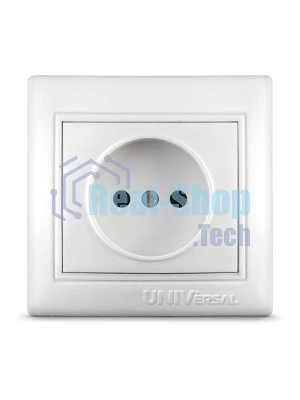 Розетка 1-м СП Севиль 16А IP20 бел. Universal С0022