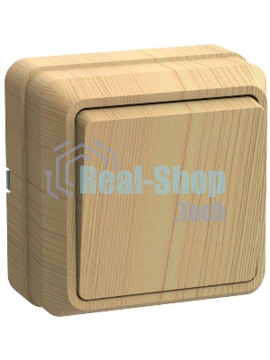 Выключатель 1-кл. ОП ОКТАВА 10А IP20 сосна ИЭК EVO10-K03-10-DC