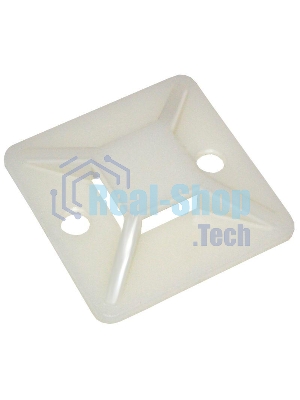 Площадка самокл.20х20 под хомуты белый (уп.100шт) ИЭК UHP30-20-100
