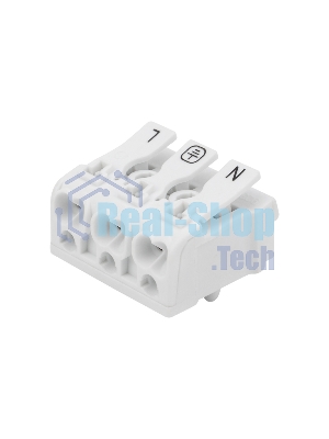 Клемма пружинная соединительная Rexant КСП 3-полюсная с монтажными ножками (100 шт./уп.)