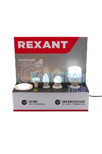 Демо-тестер Rexant для проверки ламп с цоколями E27, E27, E14, GU5.3, GX53