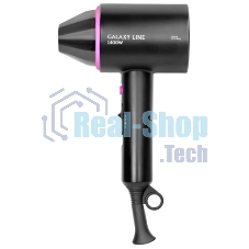 Фен для волос Galaxy Line GL 4346, черный, 1400 Вт, 2 скорости потока воздуха, функция 