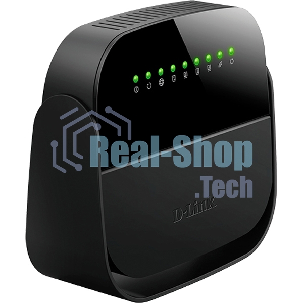 Роутер беспроводной D-Link DSL-2640U/R1A ADSL2+ черный ANNEX А