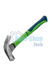 Молоток-гвоздодер Сибртех, 450г, с магнитом, фибергласовая обрезиненная рукоятка