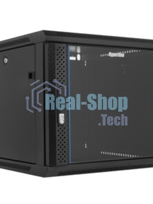 Шкаф настенный Hyperline TWB-0966-SR-RAL9004 19-дюймовый (19