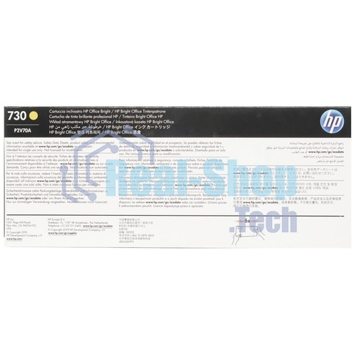 Картридж струйный HP 730 желтый для DesignJet T1700 (44