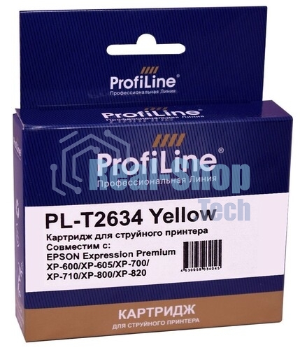 Картридж струйный ProfiLine PL-T2634 для принтеров Epson Expression Premium XP-600/XP-605/XP-700/XP-710/XP-800/XP-820 с чернилами Yellow