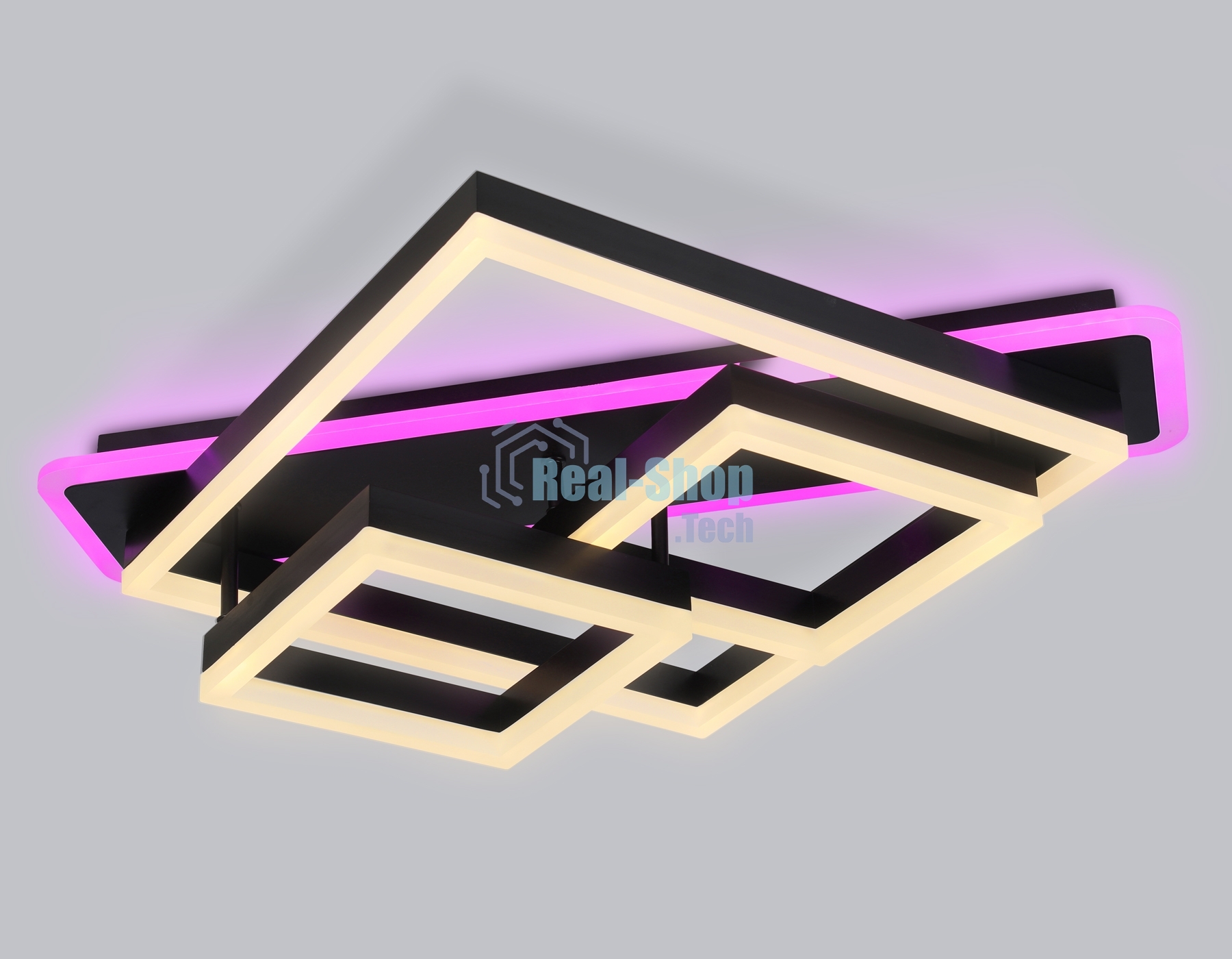 Светильник Ambrella light FA8533 BK черный 132W 3000K-6400K+RGB 630*570*160 (ПДУ РАДИО 2.4G)
