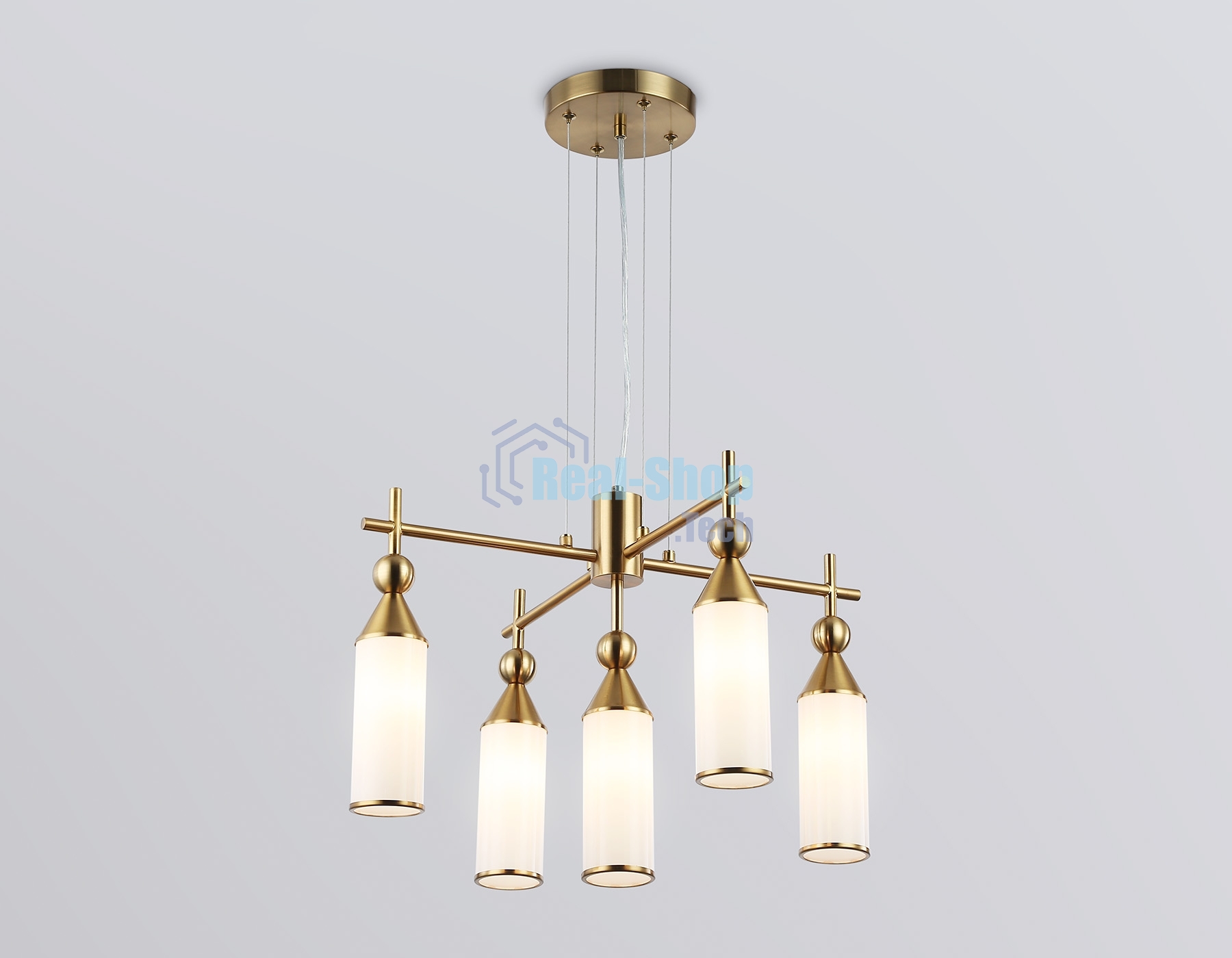 Люстра Ambrella light LH55276/5 BS/FR латунь/белый матовый E14*5 max 40W D520*1390