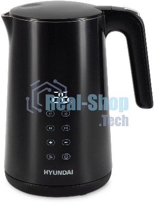 Чайник электрический Hyundai HYK-S4017 1.7 л, 2200 Вт, черный корпус: металл