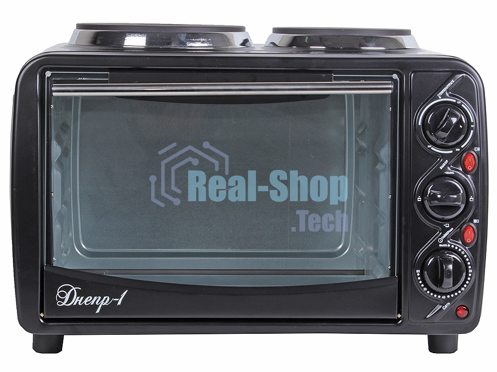 Мини-печь Великие реки Днепр-1, черный, 3200 Вт, 30 л, 2 конфорки