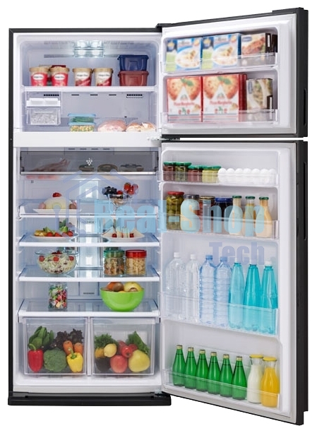 Холодильник Sharp SJ-XE55PMBE бежевый двухкамерный 388/148 л морозилка сверху