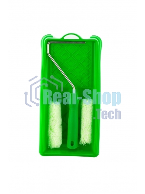 Малярный набор Сибртех для работ по дереву: кювета 150 мм х 290 мм и мини-валик 110 мм