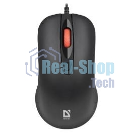 Мышь проводная Defender Omega MB-522 черный, 1600 dpi, USB, кнопки - 4