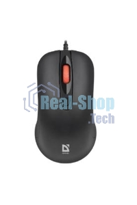 Мышь проводная Defender Omega MB-522 черный, 1600 dpi, USB, кнопки - 4