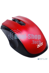 Мышь беспроводная Acer OMR032 черный/красный, 1600 dpi, радиоканал, USB, кнопки - 4