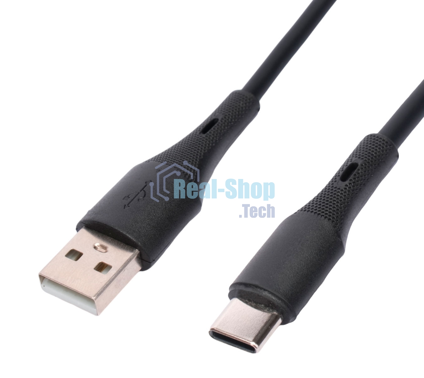 Кабель USB2.0 Cablexpert CC-USB2S-AMCM-1M-BK AM/Type-C, 3А, 18Вт, QC3.0, силиконовый, медь, 1м, черный, пакет