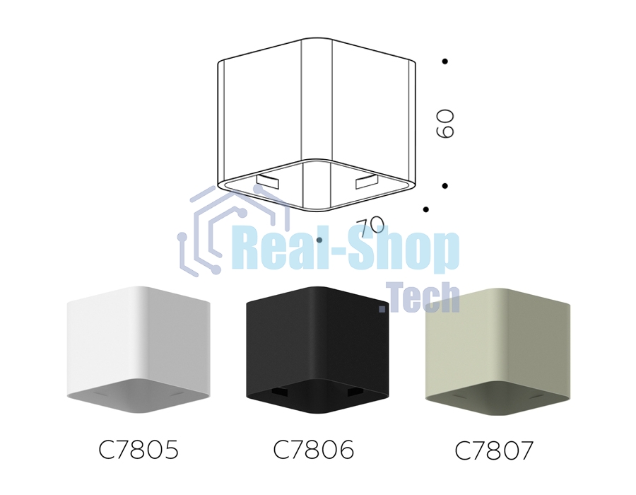 Корпус светильника C7806 SBK черный песок 70*70*H60mm MR16 GU5.3
