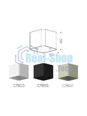 Корпус светильника C7806 SBK черный песок 70*70*H60mm MR16 GU5.3
