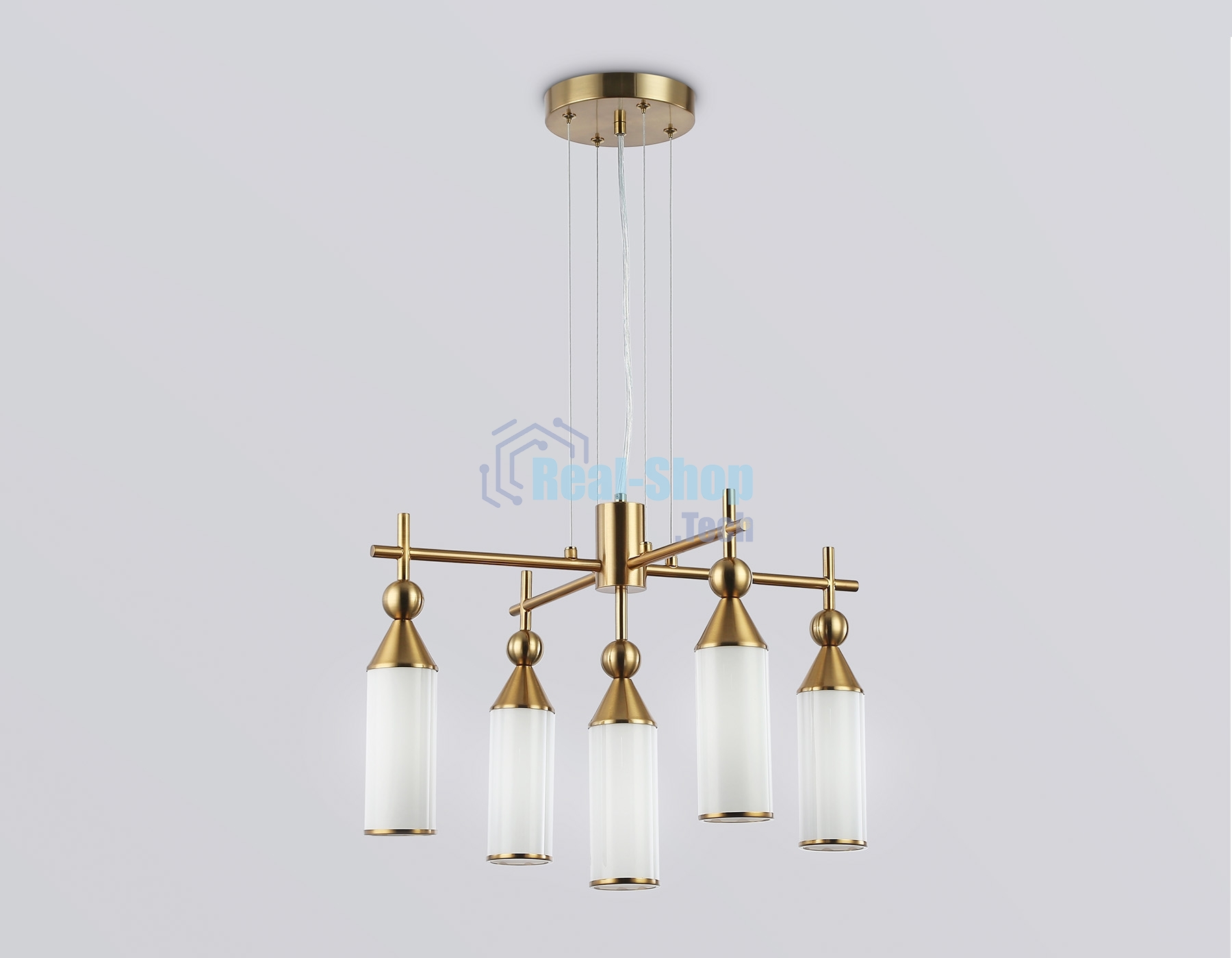Люстра Ambrella light LH55276/5 BS/FR латунь/белый матовый E14*5 max 40W D520*1390