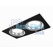 Комплект встраиваемого светильника Ambrella light XC7636003 SBK/PCL черный песок/серебро полированное MR16 GU5.3 (C7636, N7012)