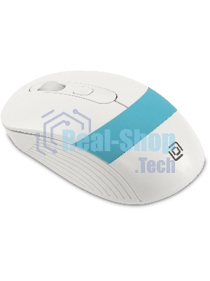 Мышь беспроводная Oklick 310MW белый/синий, 3200 dpi, радиоканал, USB, кнопки - 4