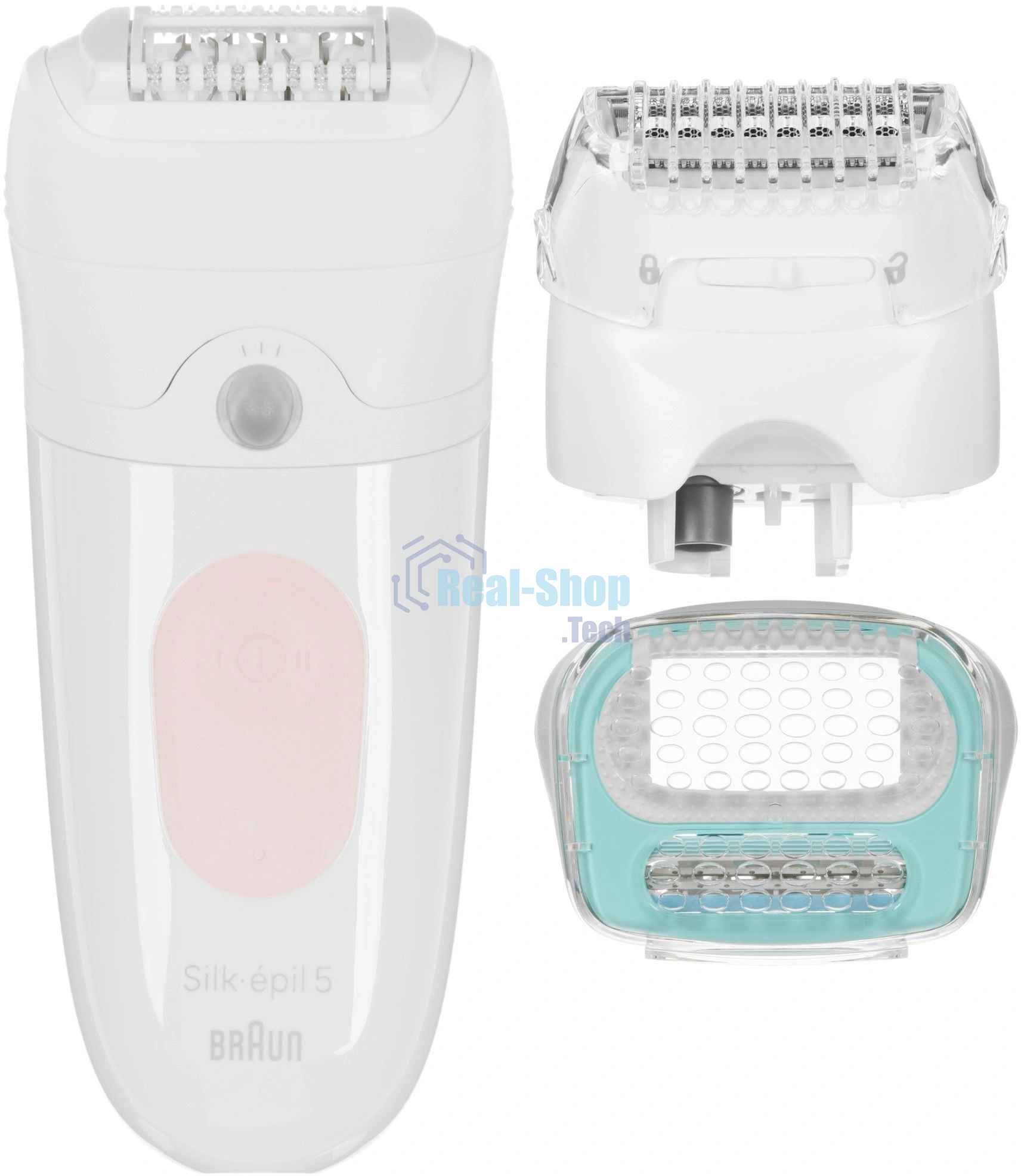 Эпилятор Braun SE5-050 скор.:2 насад.:4 от электр.сети от аккум. белый/розовый