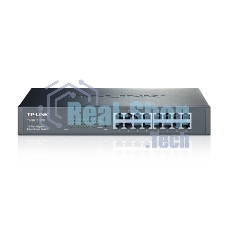 Сетевой коммутатор TP-Link SMB TL-SG1016DE 16-Port Gigabit Easy Smart Switch, 16 10/100/100Mbps RJ45 ports, MTU/Port/Tag-based VLAN, QoS, IGMP Snooping