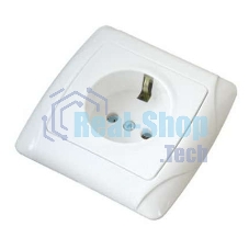 Розетка 1-м СП Маргарита 16А с заземл. бел. UNIVersal М0028