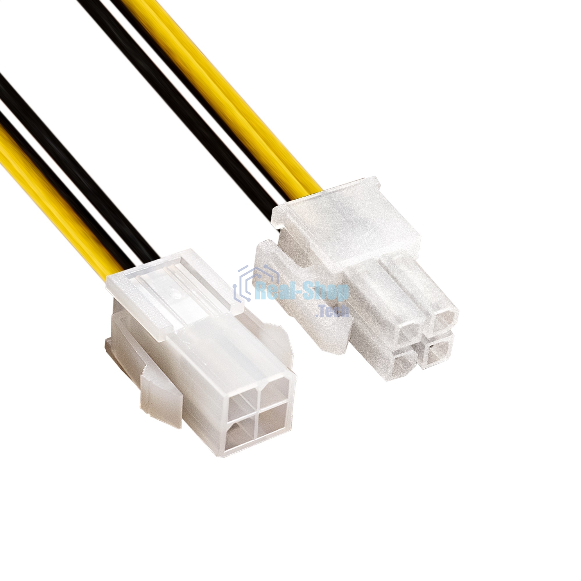 Удлинитель кабеля питания материнской платы +12V ExeGate EX-EXT-4M4F-0.2 (4pin EPS12V M/4pin EPS12V F, 0,2м)