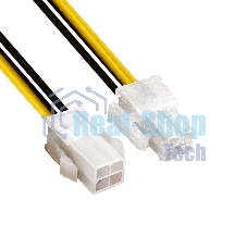 Удлинитель кабеля питания материнской платы +12V ExeGate EX-EXT-4M4F-0.2 (4pin EPS12V M/4pin EPS12V F, 0,2м)