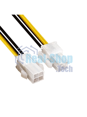 Удлинитель кабеля питания материнской платы +12V ExeGate EX-EXT-4M4F-0.2 (4pin EPS12V M/4pin EPS12V F, 0,2м)