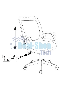 Кресло компьютерное Бюрократ CH-695NLT темно-серый TW-04 сиденье черный TW-11, сетка/ткань, крестовина пластик