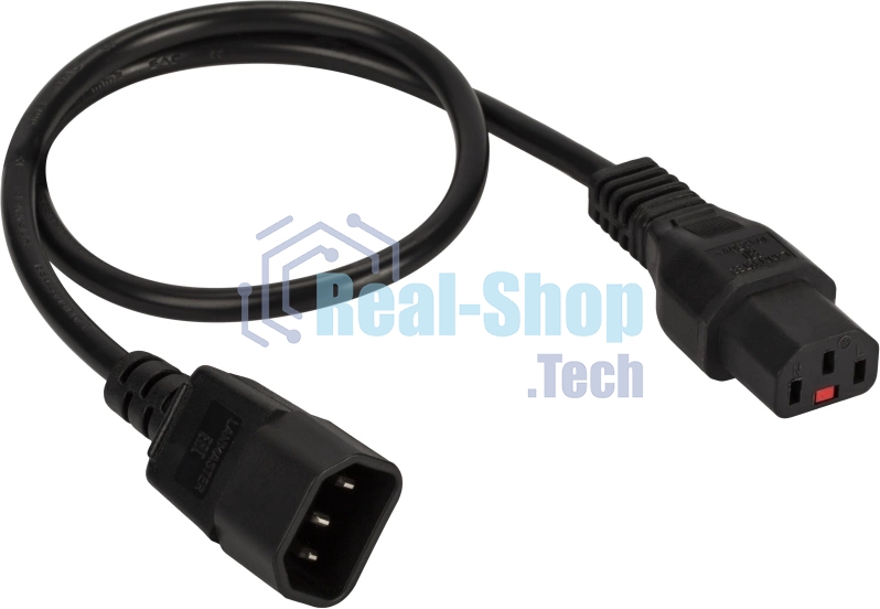 Шнур питания Lanmaster LAN-PP13L/14-5.0-BK C13-С14 проводник.:3x0.75мм2 5м 220В 10А черный