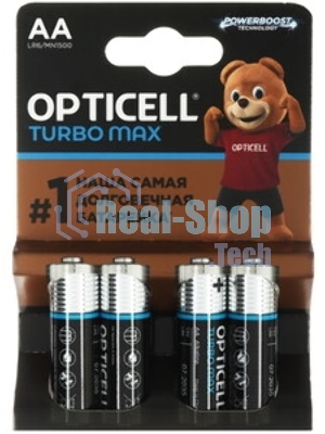 Батарея Opticell Turbo MAX LR6 AA (8шт) блистер