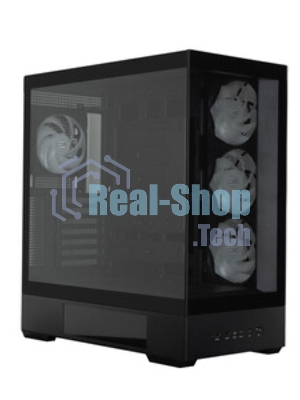Компьютерный корпус ZALMAN P40 DS, ATX, черный, WINDOW, 9.1-inch LCD screen, 2xCombo(2.5” or 3.5”), 1x2.5”, 1xUSB TYPE-C, 2xUSB 3.0, SIDE 3x120мм ARGb, REAR 1x120мм ARGb
