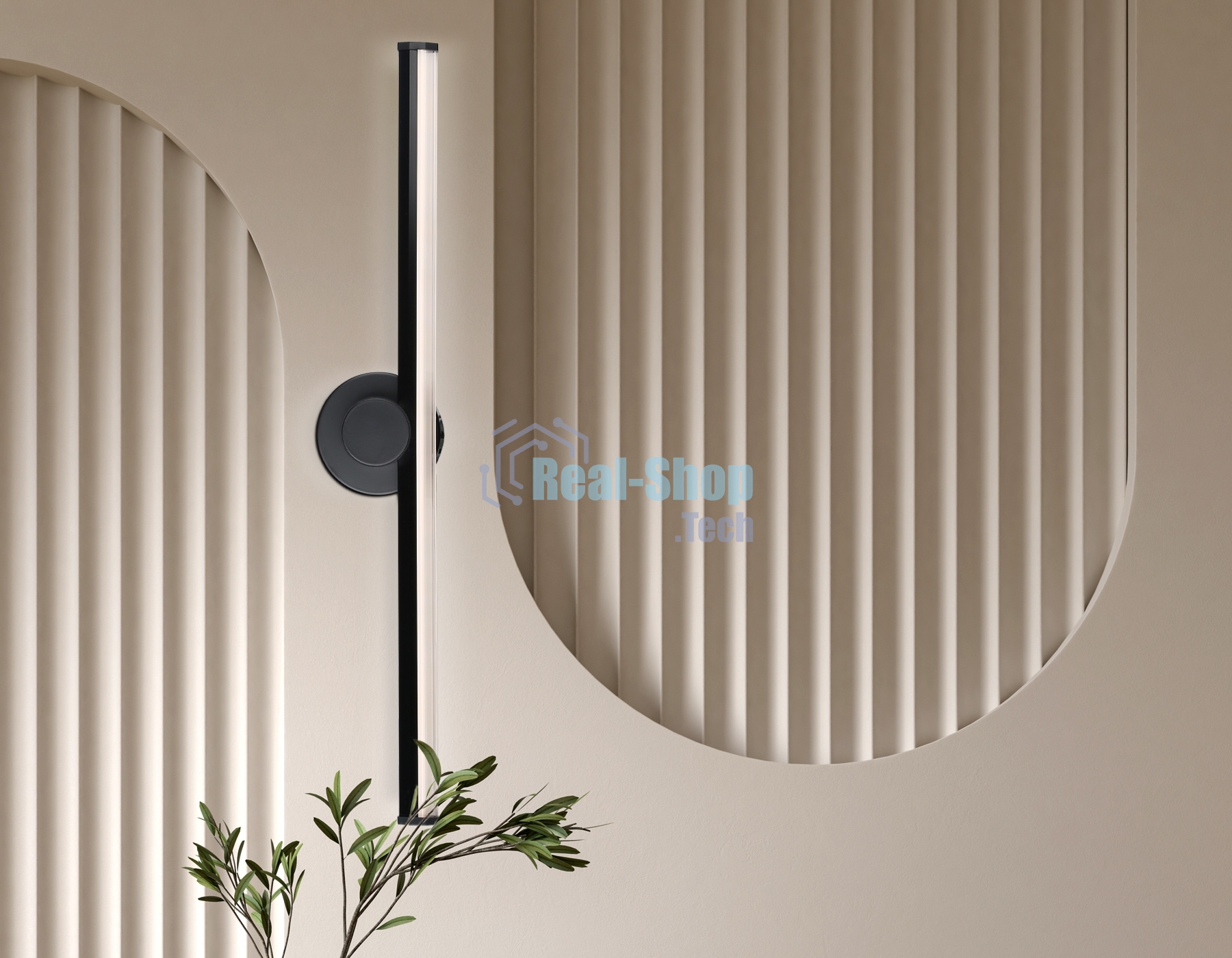 Светильник Ambrella light FL6102 BK черный 14W 3000K-6400K 605*100*60