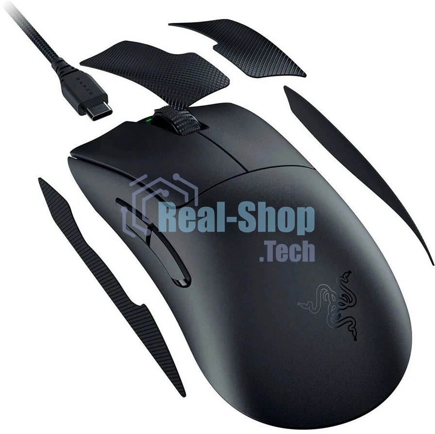 Мышь беспроводная/проводная Razer DeathAdder V3 Pro черный, 30000 dpi, радиоканал, USB, кнопки - 6