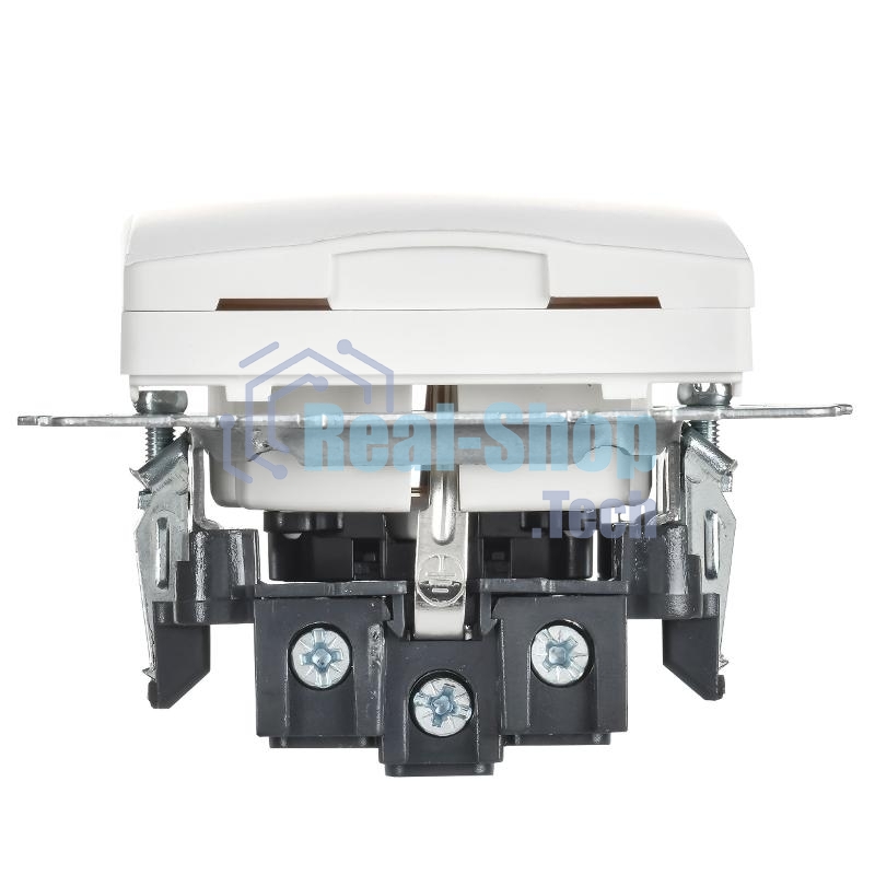 Розетка IEK BR-R16-16-K91 BRITE РСбш10-3-БрАБ 16А IP20 с заземл. защ. шторки с крышкой механизм арктич. бел.