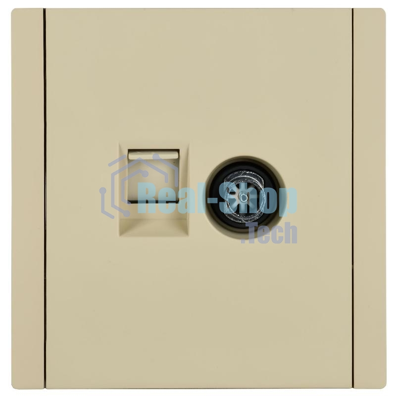 Розетка двойная TV+RJ45 кат.6 FP437 IEK FORTE&PIANO Ваниль