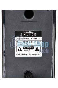 Акустическая система Oklick OK-116 2.0 черный 6Вт
