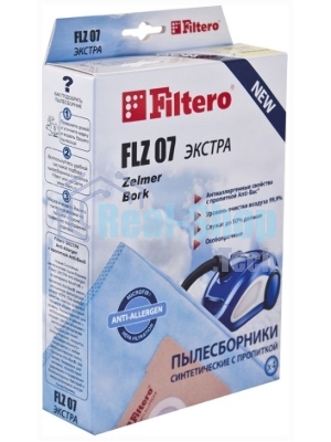 Пылесборник Filtero FLZ 07 (4) ЭКСТРА, пылесборники, 4 шт в упак.
