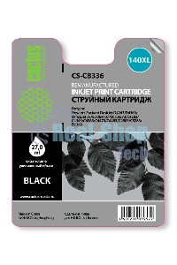 Картридж струйный Cactus CS-CB336 №140XL черный (29 мл.) для HP DJ D4263/D4363/DJ J5783/J6413/PSC C4273/C4283/C4343/C4383/C4473/C4483/C4583/C5283/D5363