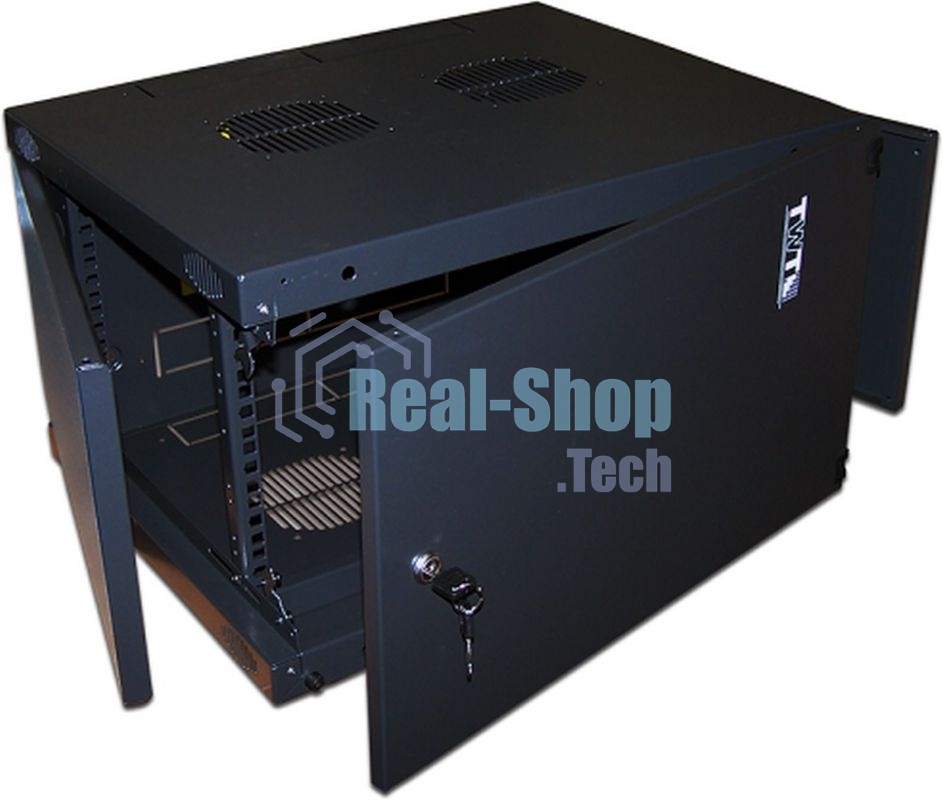 Шкаф настенный Lanmaster TWT-CBWNM-12U-6X6-BK 12U 600x600мм пер.дв.металл несъемные бок.пан. черный