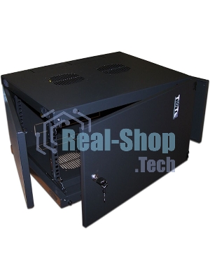 Шкаф настенный Lanmaster TWT-CBWNM-12U-6X6-BK 12U 600x600мм пер.дв.металл несъемные бок.пан. черный