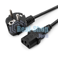 Кабель питания Cord Power Gembird/Cablexpert PC-186/1.8м, Schuko- C13, 6А, черный, с зазем.