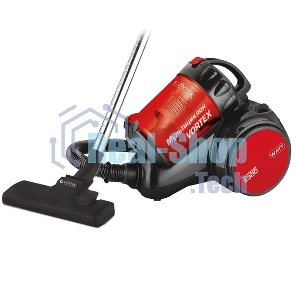 Пылесос Centek CT-2524 черный/красный, 420/2300 Вт, уборка сухая, пылесборник контейнер, 2 л